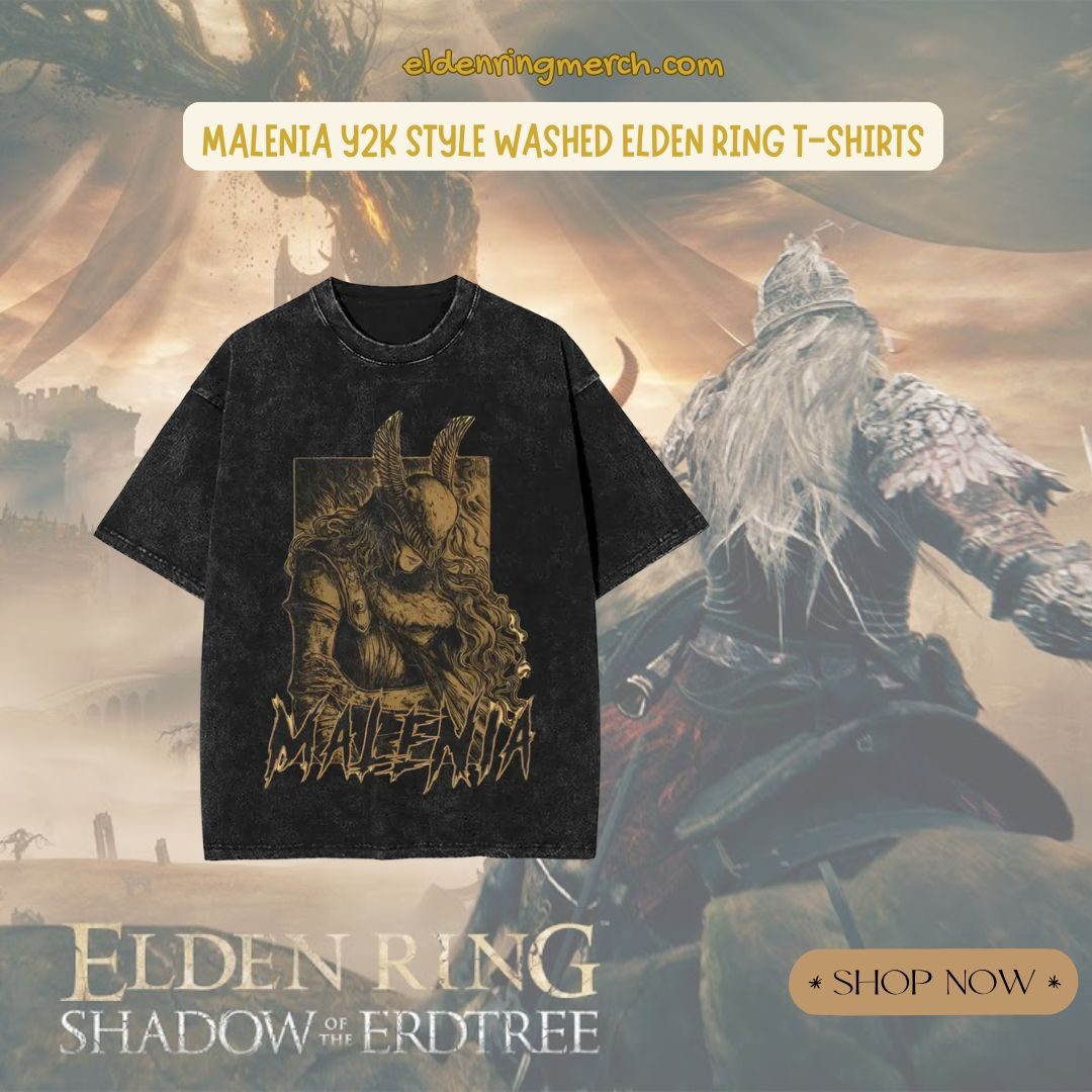 Malenia Y2K Style PTTT2506 Washed Elden Ring T-Shirts